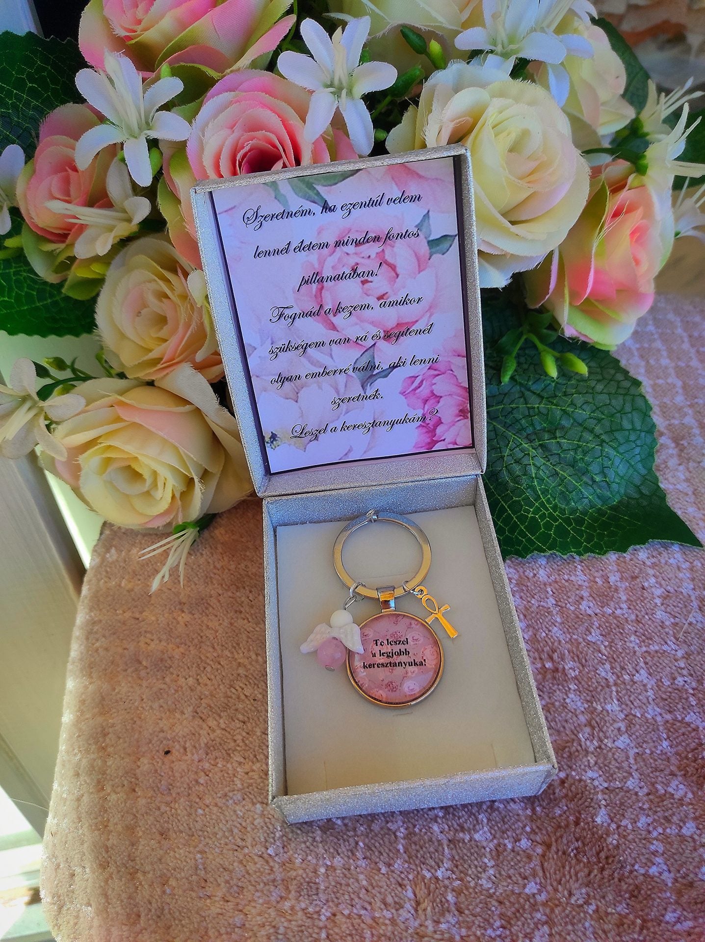 Legjobb keresztanya leszel kulcstartó